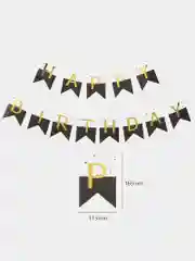 Угольный гирлянда-растяжка и флажки  "Happy Birthday" 26 видов
