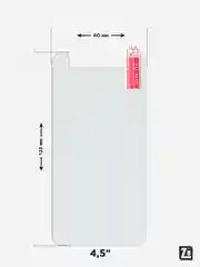 Защитное стекло универсальное 4", 4.3", 4.5", 5", 5.3", 5.5", 6"