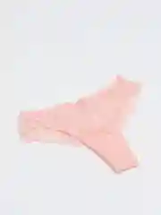 Хлопковые кружевные стринги