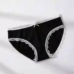 Черный женские хлопковые трусы слипы