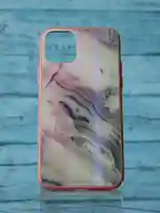 Розовый чехол iPhone 11 Pro мрамор с переливом (разные цвета)