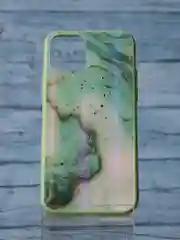 Мятный чехол iPhone 11 Pro мрамор с переливом (разные цвета)