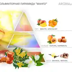 Картридж с арома-маслом для аппарата AROMAgroup Dispenser Liquid, аромат "Манго", 100 мл.
