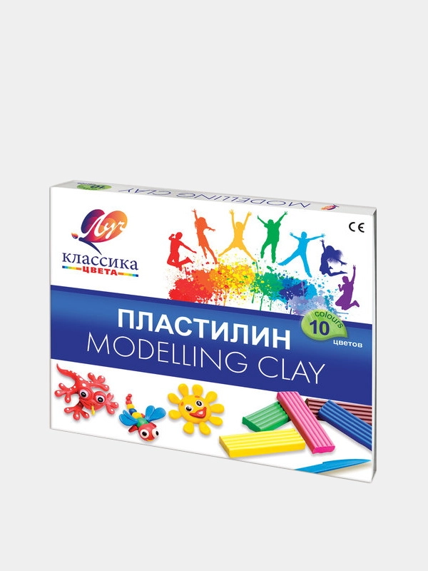 Пластилин классический ЛУЧ "Классика", 10 цветов, 200 грамм