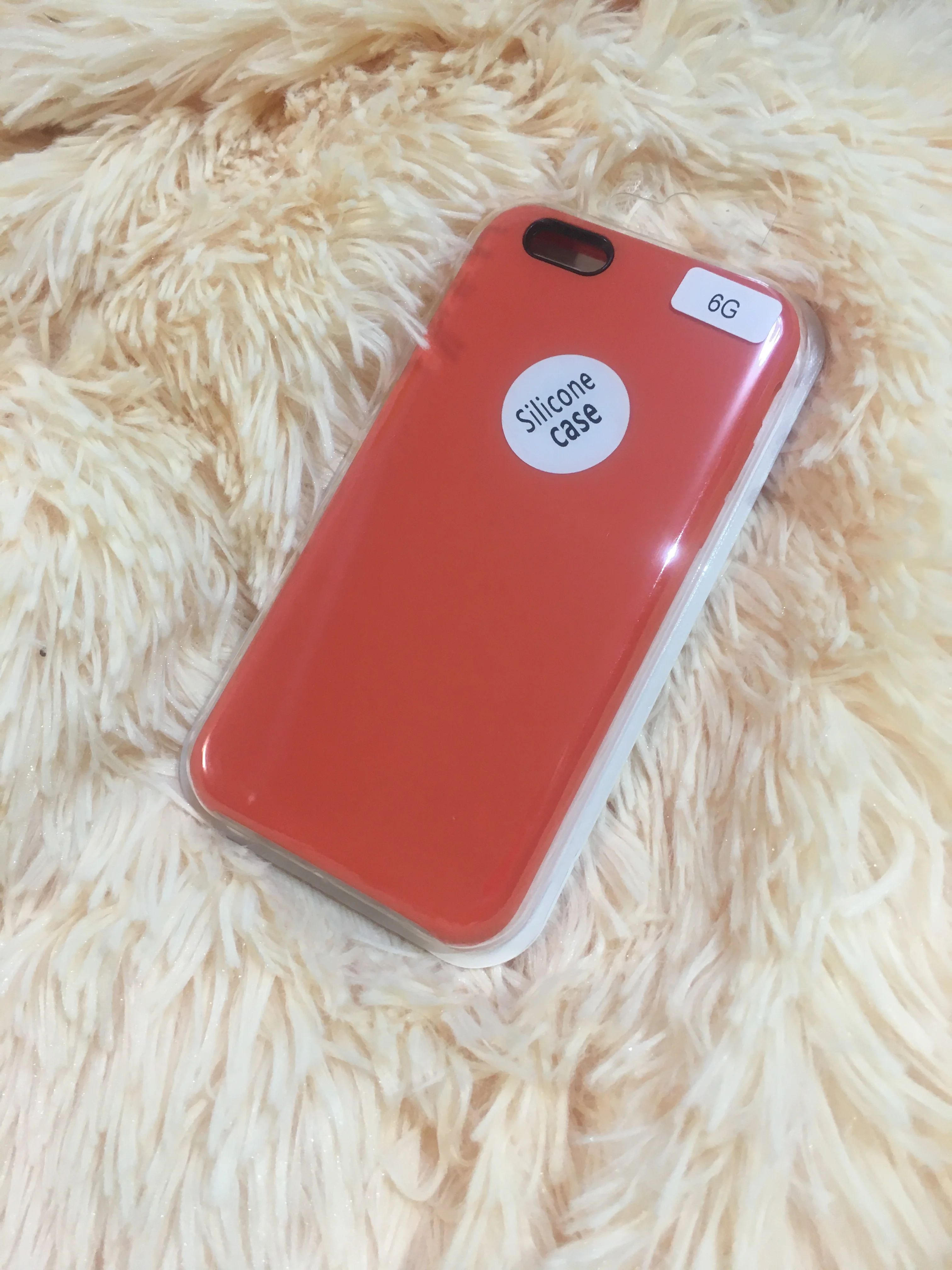 Коралловый меланж чехол Apple Silicone Case для Iphone 6 / 6s