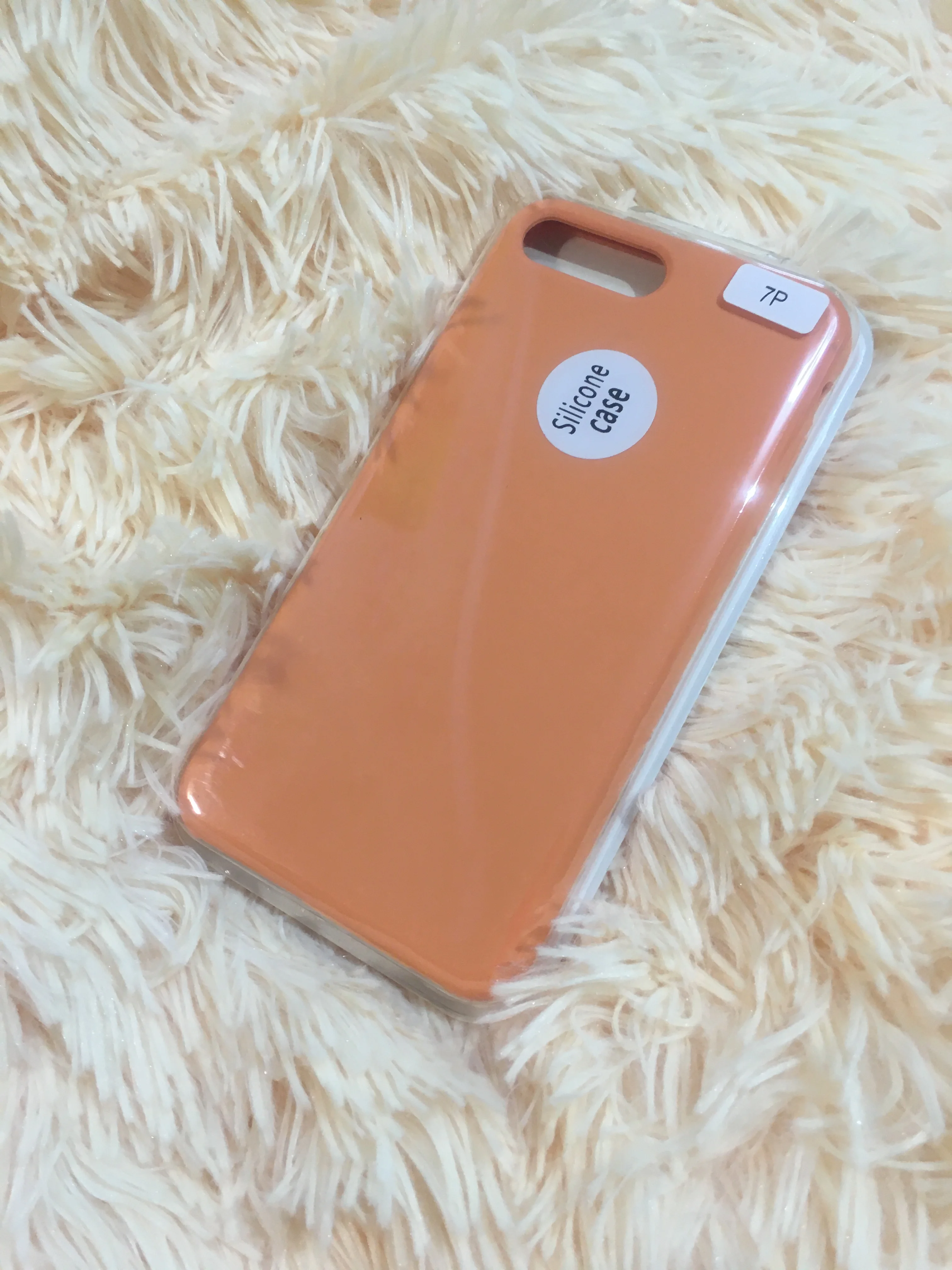 Оранжевый чехол Apple Silicone Case для Iphone 7/8 plus +