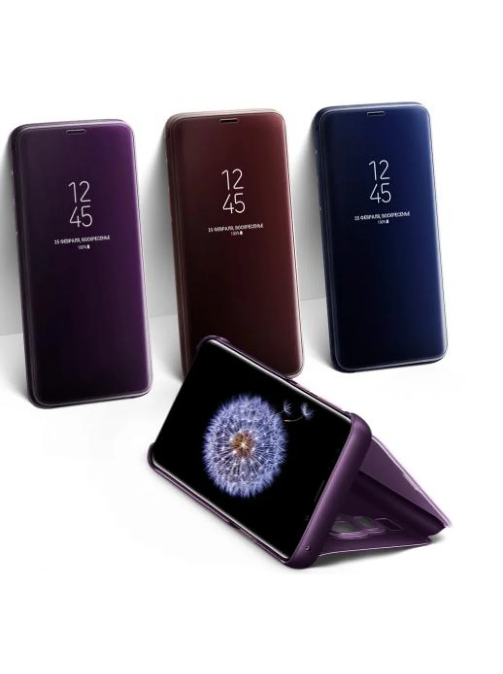 Чехол книжка Clear view standing cover Samsung - A9 2018, S9,S9 plus,S10 lite,M20