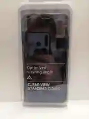 Синий меланж чехол книжка Clear view standing cover Samsung - A9 2018, S9,S9 plus,S10 lite,M20