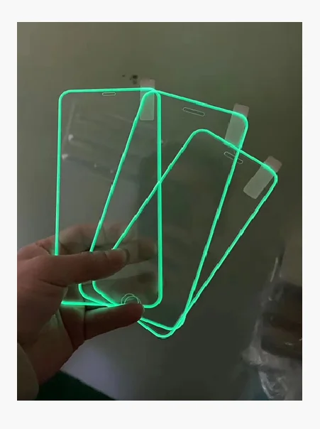 Светящееся защитное стекло для iPhone 7/8, 7/8Plus, X, Xr, XsMax, 11, 11Pro