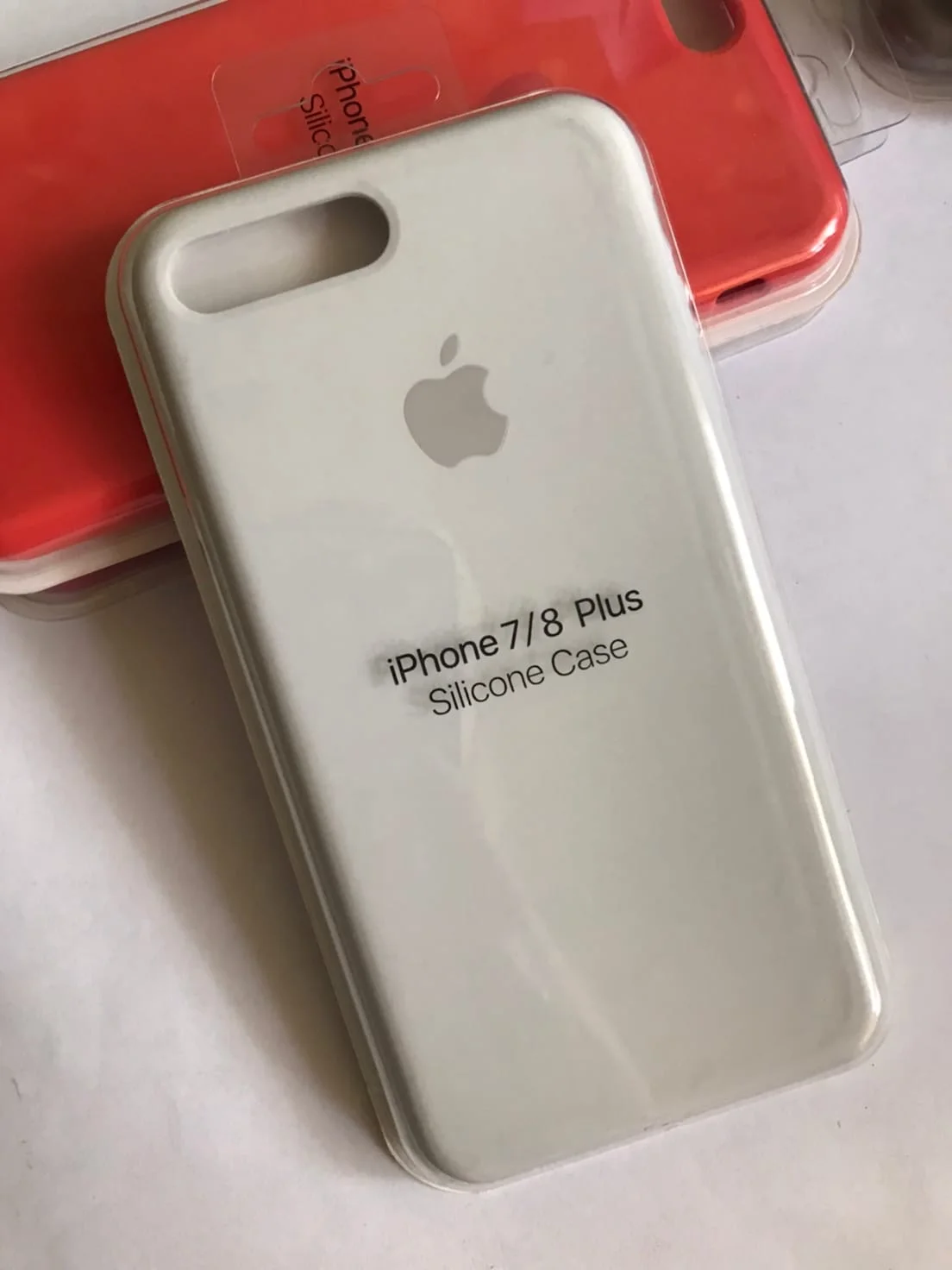 Белый защитный чехол для iPhone 7+, iPhone 8+ с яблоком