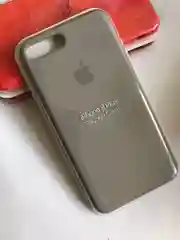 Серый защитный чехол для iPhone 7+, iPhone 8+ с яблоком