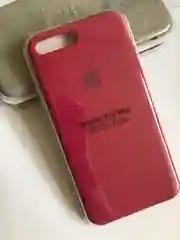 Багровый защитный чехол для iPhone 7+, iPhone 8+ с яблоком