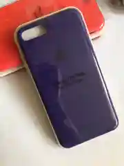 Фиолетовый защитный чехол для iPhone 7+, iPhone 8+ с яблоком