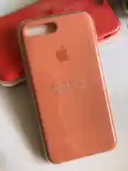 Оранжевый защитный чехол для iPhone 7+, iPhone 8+ с яблоком
