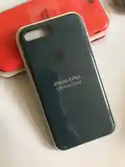 Темно-синий защитный чехол для iPhone 7+, iPhone 8+ с яблоком