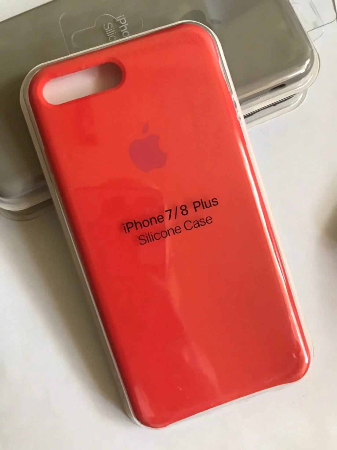 Красный защитный чехол для iPhone 7+, iPhone 8+ с яблоком