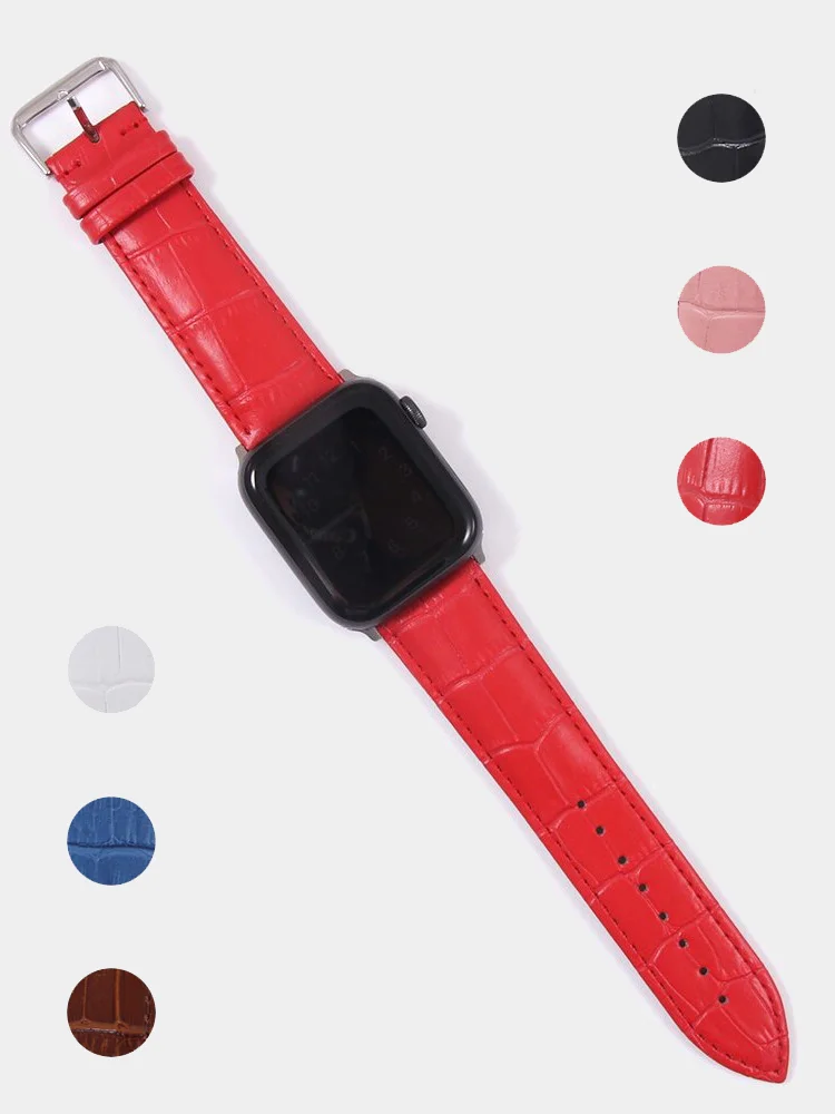 Белый кожаный ремешок для Apple Watch