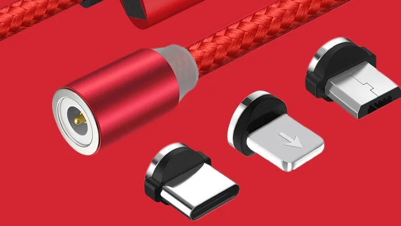 Магнитный кабель с коннектором для зарядки телефона Lightning iPhone/micro-USB/Type-C