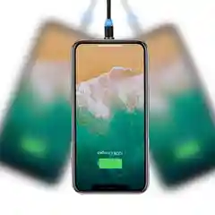 Магнитный кабель с коннектором для зарядки телефона Lightning iPhone/micro-USB/Type-C