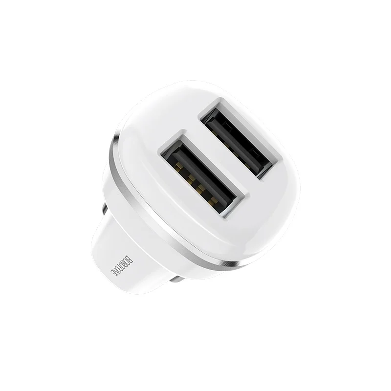 Черный автомобильное зарядное устройство Borofone BZ13 Extreme с 2 USB портами, 2.4А, 5V