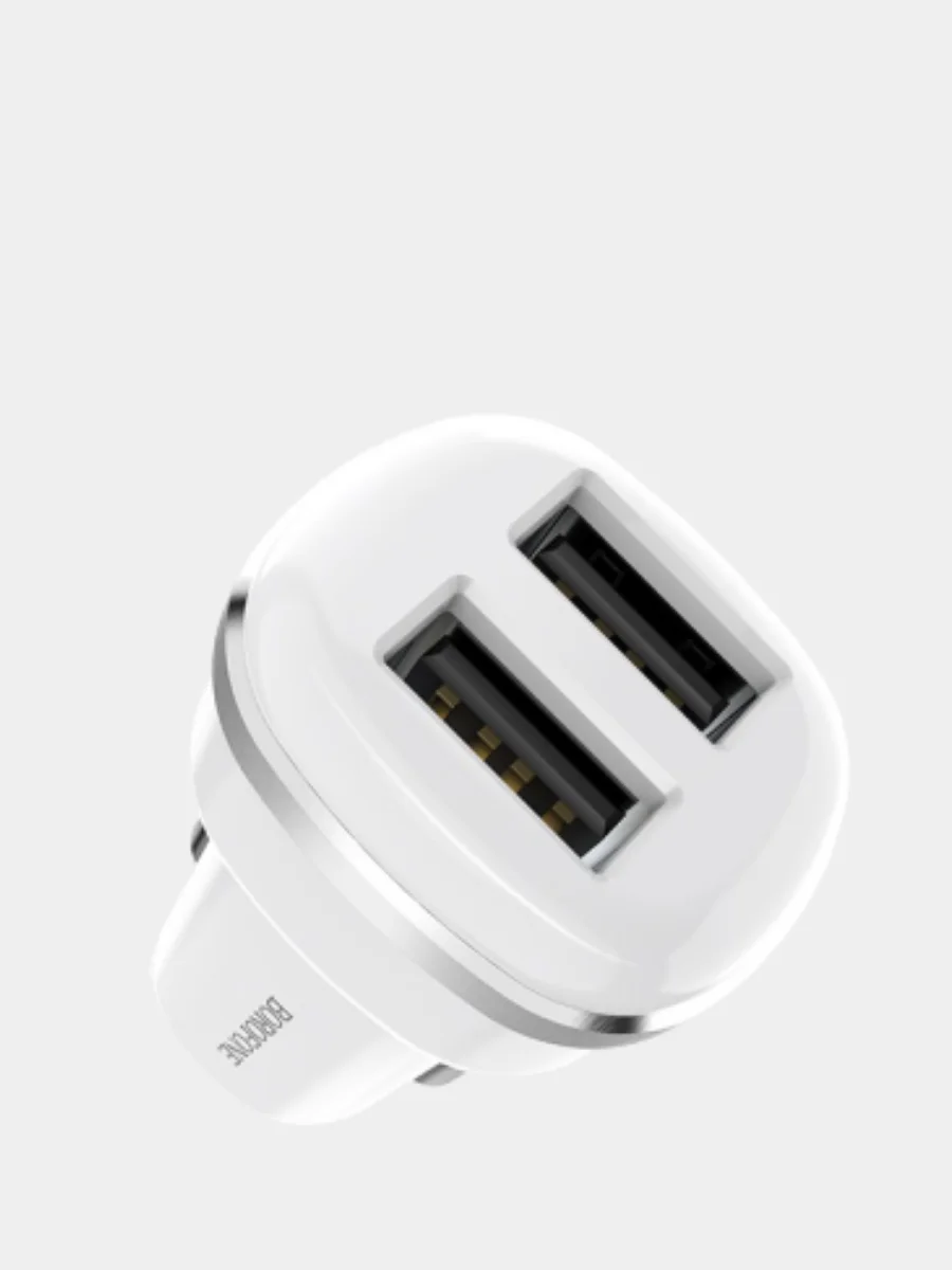 Черный автомобильное зарядное устройство Borofone BZ13 Extreme с 2 USB портами, 2.4А, 5V