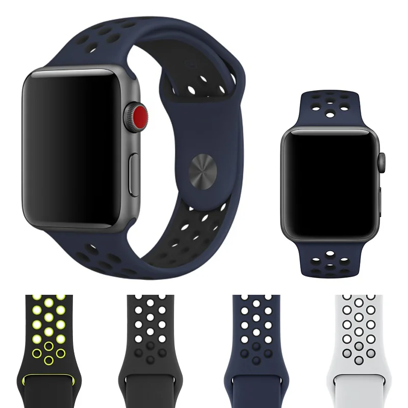 Силиконовый ремешок с перфорацией для Apple Watch 42 мм 44 мм