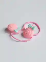 Розовый детские резинки с пластиковой вставкой, 2 штуки