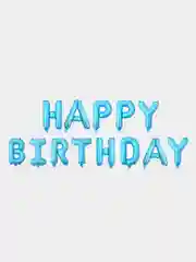 Голубой растяжка шаров 41 см "Happy Birthday" (13 видов)