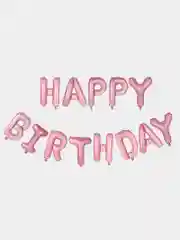 Розовый растяжка шаров 41 см "Happy Birthday" (13 видов)