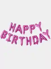 Фуксия растяжка шаров 41 см "Happy Birthday" (13 видов)