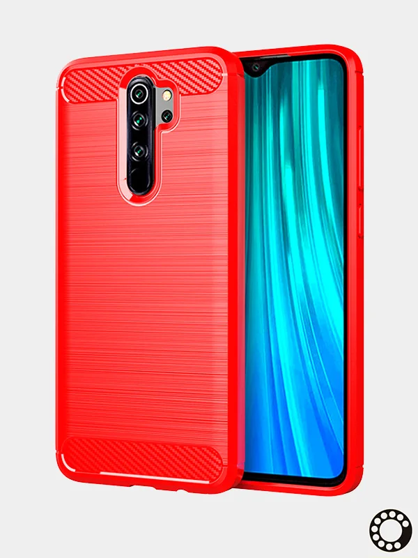 Чехол Xiaomi Redmi Note 8 Pro со вставками под карбон