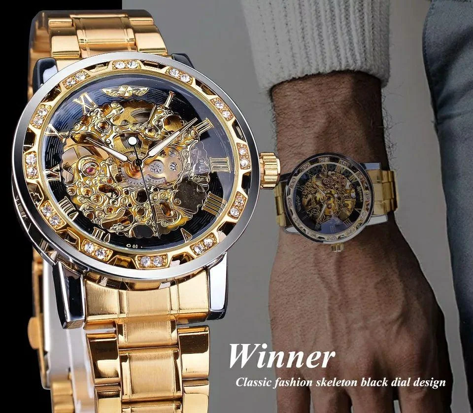 Часы мужские наручные механические с автоподзаводом Winner Steel
