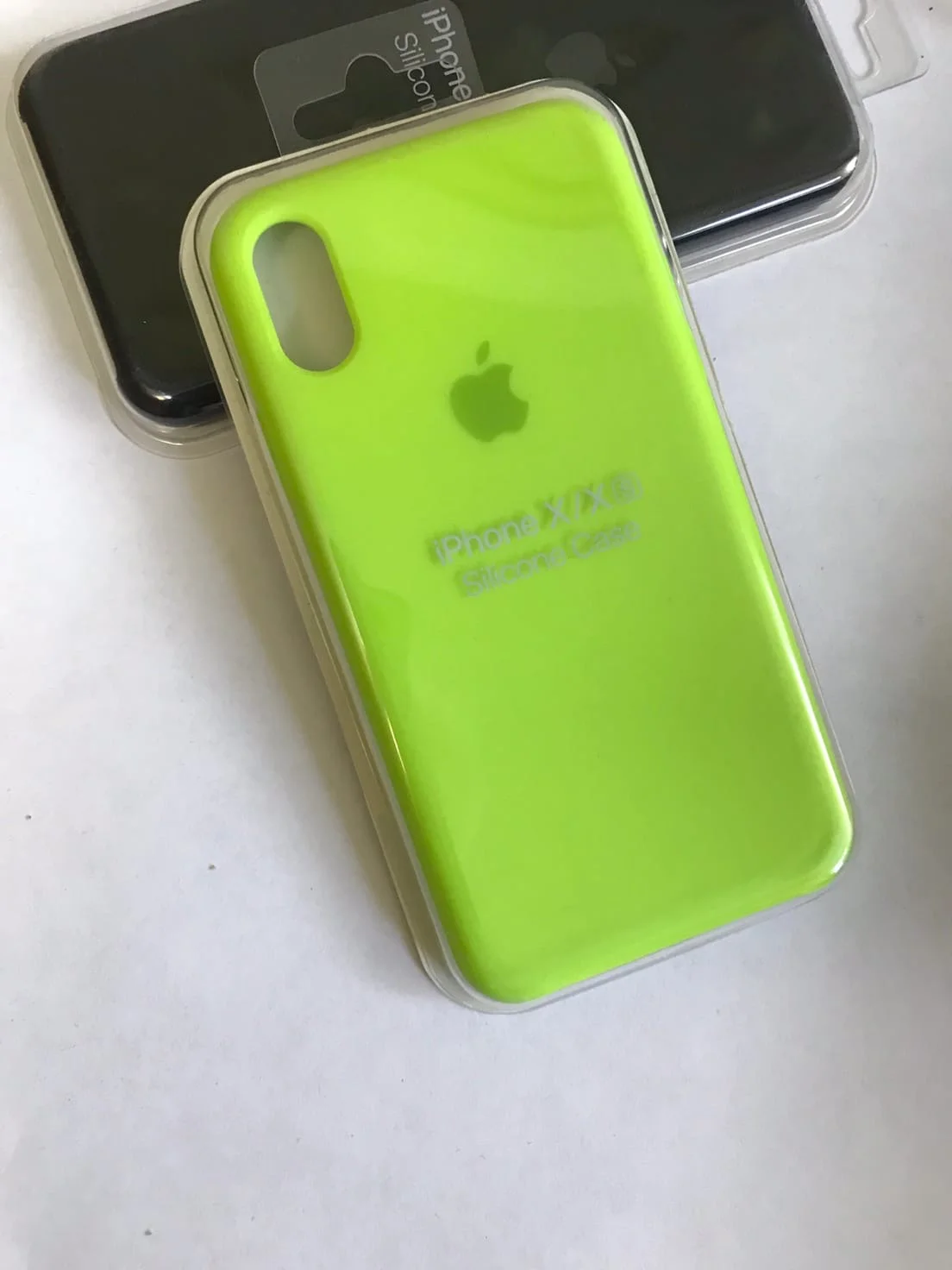 Лайм защитный силиконовый чехол для iPhone X iPhone 10, с яблоком