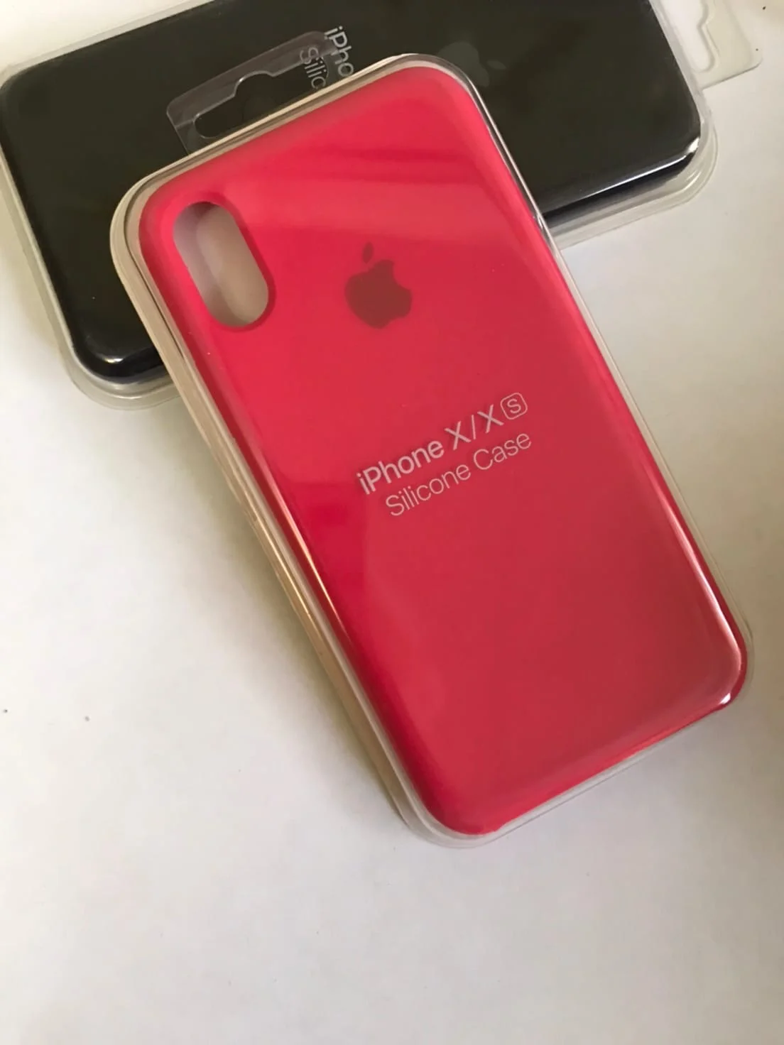 Фуксия защитный силиконовый чехол для iPhone X iPhone 10, с яблоком