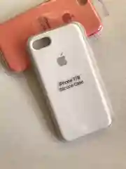Белый защитный силиконовый чехол для iphone 7 iphone 8 с яблоком