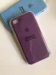 Фиолетовый защитный силиконовый чехол для iphone 7 iphone 8 с яблоком