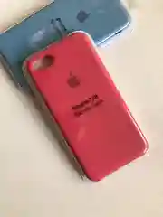 Коралловый защитный силиконовый чехол для iphone 7 iphone 8 с яблоком