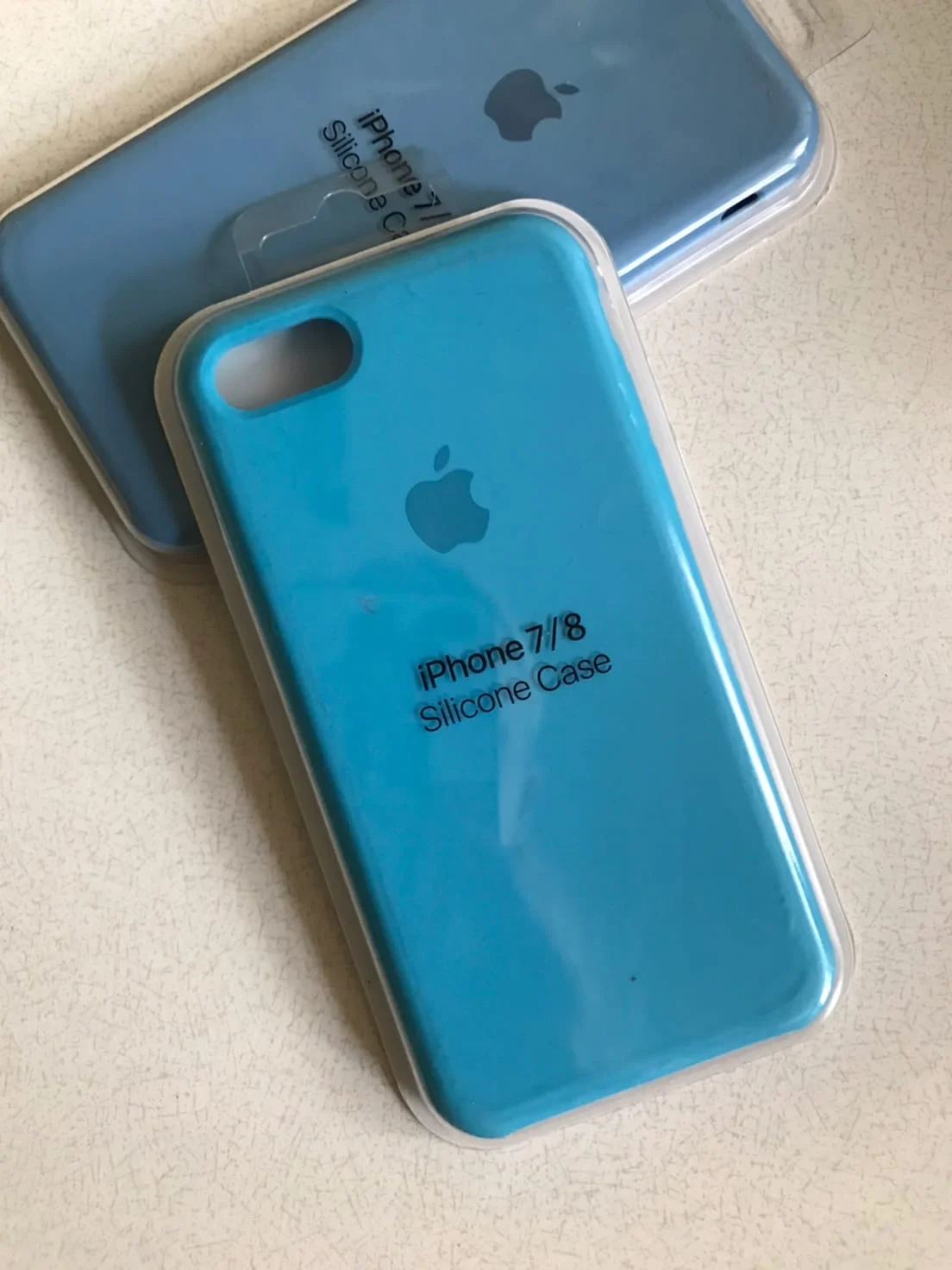 Голубой защитный силиконовый чехол для iphone 7 iphone 8 с яблоком