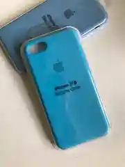 Голубой защитный силиконовый чехол для iphone 7 iphone 8 с яблоком