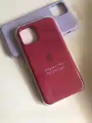 Багровый защитный силиконовый чехол для iphone 11pro, с яблоком