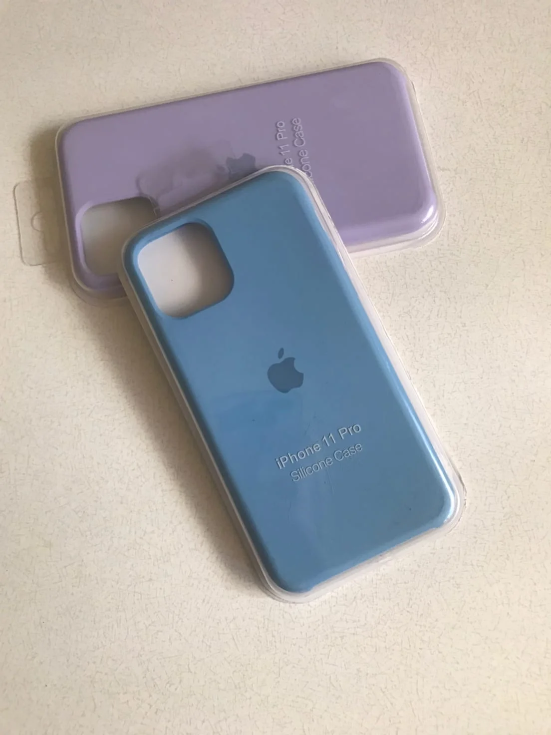 Голубой защитный силиконовый чехол для iphone 11pro, с яблоком