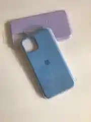 Голубой защитный силиконовый чехол для iphone 11pro, с яблоком