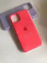Коралловый защитный силиконовый чехол для iphone 11pro, с яблоком