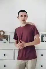 Футболка мужская Tolstoywear, бордовая, хлопок
