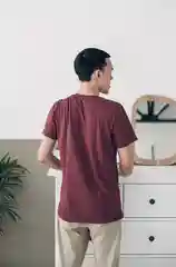 Футболка мужская Tolstoywear, бордовая, хлопок