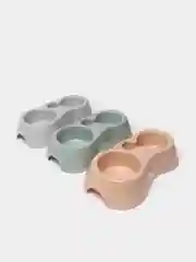 Серый меланж миска для кошек и собак, автопоилка с кормушкой, двойная