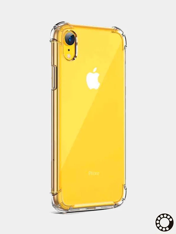 Чехол iPhone XR прозрачный с защитой углов противоударный