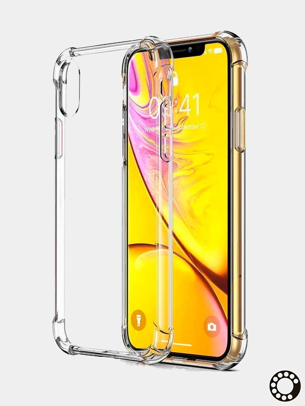 Чехол iPhone XR прозрачный с защитой углов противоударный