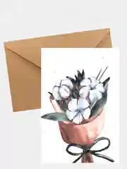 Открытка "Букет хлопка"