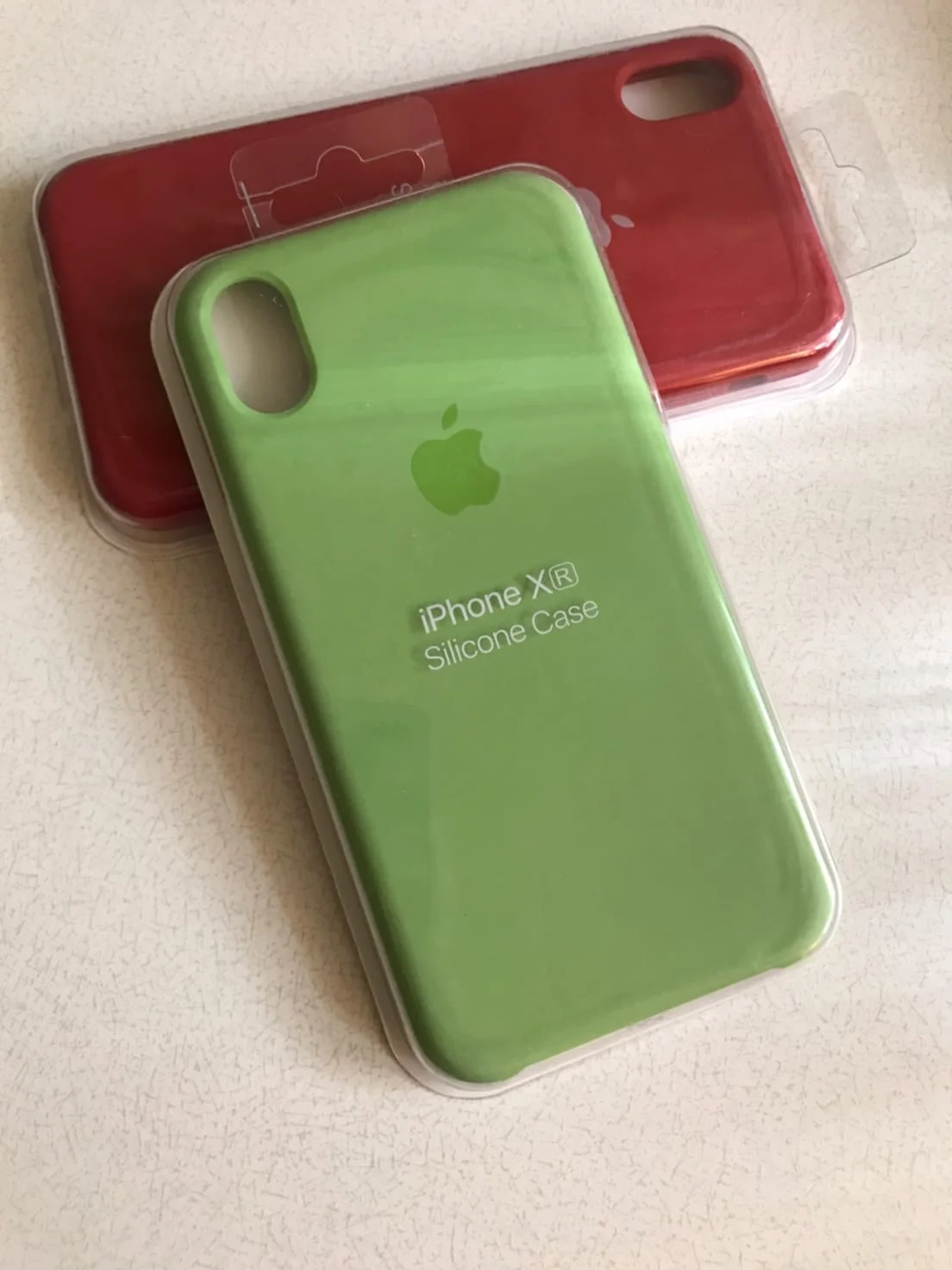Лайм защитный силиконовый чехол для iPhone XR с яблоком